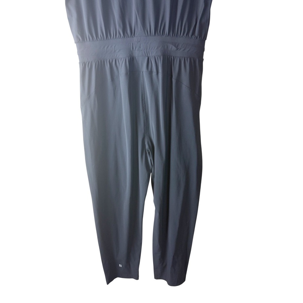 Sweaty Betty Explorer Jumpsuit Black Short Sleeve Drawstring Waist Womens L - Picture 7 of 8